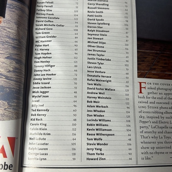 MILLENNIUM SPECIAL ROLLING STONE MAGAZINE THE PARTY 2000 DEC 1999 ISSUE 830/831 - Picture 7 of 17